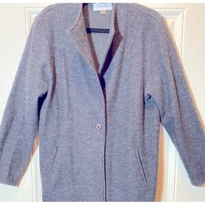 Calvin Klein Gray Wool Blend Coat